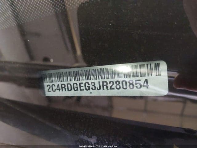 2018 DODGE GRAND CARAVAN GT 9