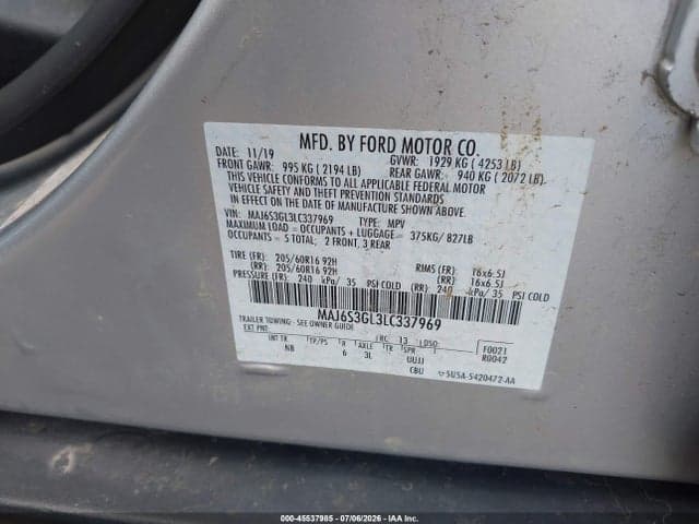 2020 FORD ECOSPORT SE 9