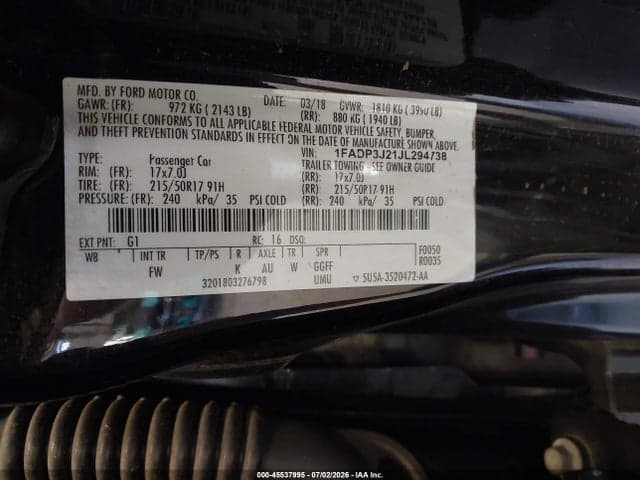 2018 FORD FOCUS TITANIUM 9