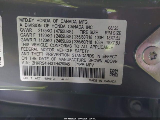 2026 HONDA CR-V EX AWD 9
