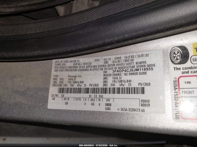 2018 FORD FIESTA TITANIUM 9