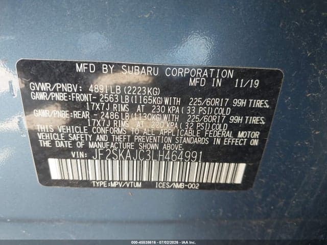 2020 SUBARU FORESTER PREMIUM 9