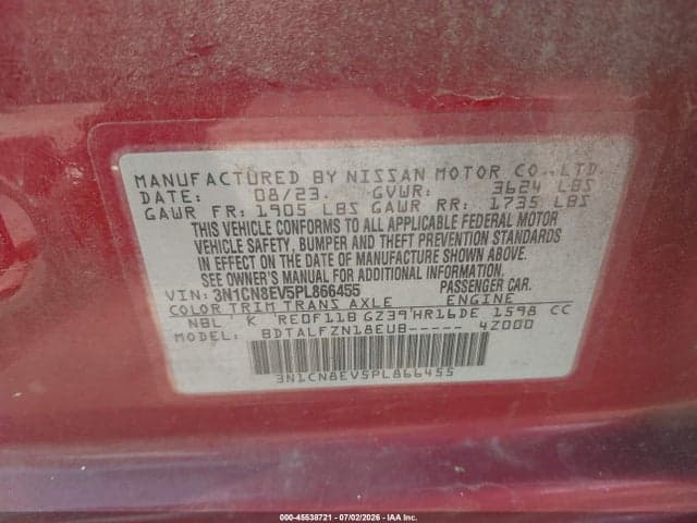 2023 NISSAN VERSA 1.6 SV XTRONIC CVT 9