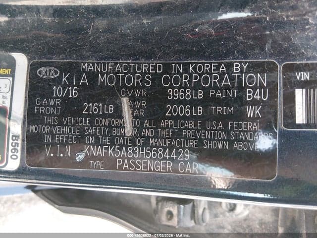 2017 KIA FORTE LX 9