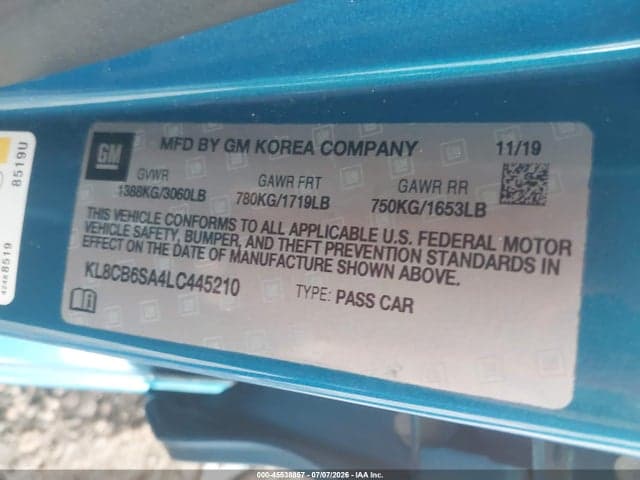 2020 CHEVROLET SPARK FWD LS AUTOMATIC 9