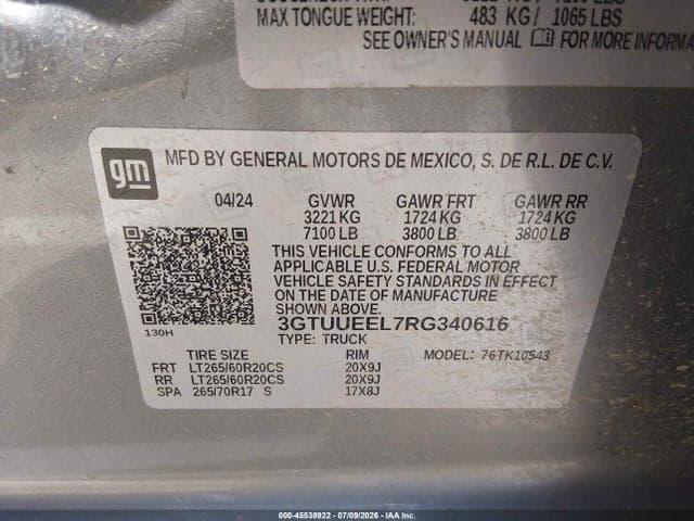 2024 GMC SIERRA 1500 4WD SHORT BOX AT4 9