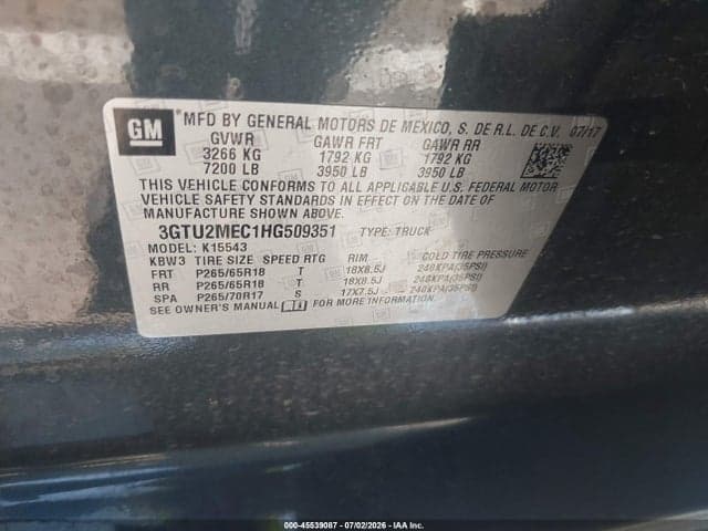 2017 GMC SIERRA 1500 SLE 9