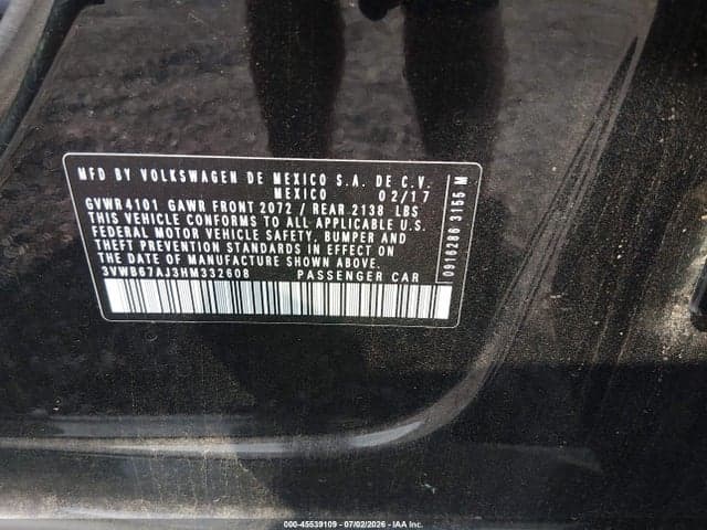 2017 VOLKSWAGEN JETTA 1.4T SE 9