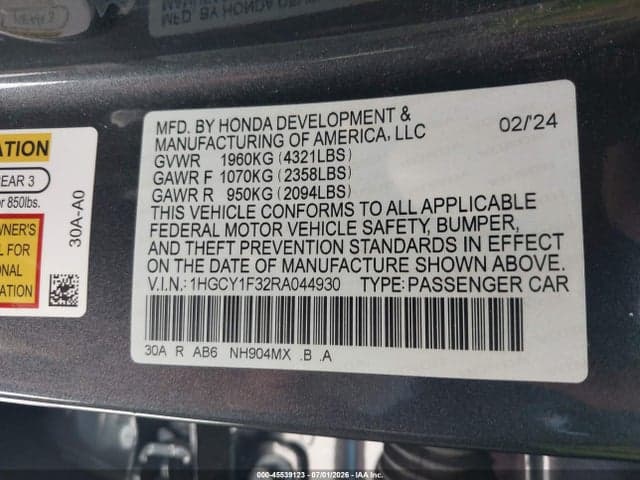 2024 HONDA ACCORD EX 9
