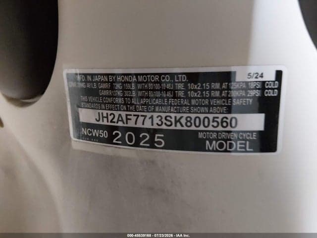 2025 HONDA NCW50 10