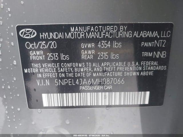 2021 HYUNDAI SONATA SEL 9