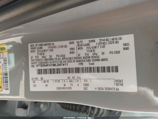 2021 FORD RANGER XLT 9