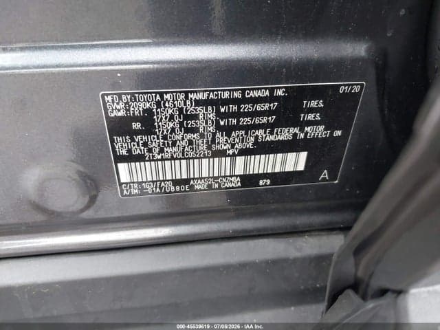 2020 TOYOTA RAV4 XLE 9