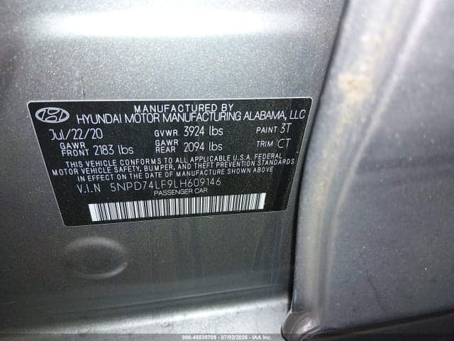 2020 HYUNDAI ELANTRA SE 9