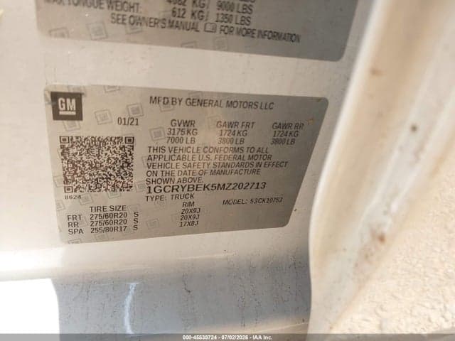 2021 CHEVROLET SILVERADO 1500 4WD STANDARD BED CUSTOM 9