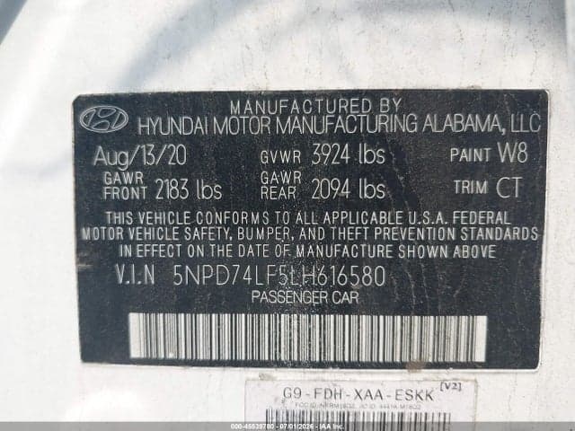 2020 HYUNDAI ELANTRA SE 9
