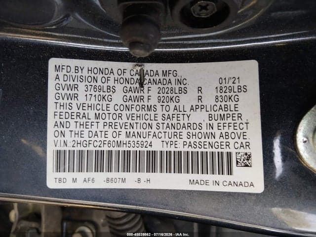 2021 HONDA CIVIC LX 9