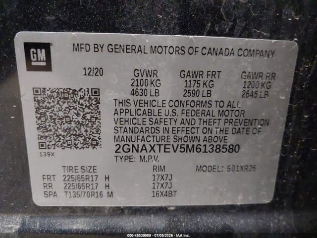 2021 CHEVROLET EQUINOX AWD 2FL 9