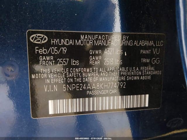 2019 HYUNDAI SONATA ECO 9