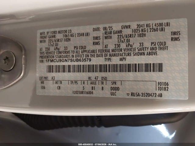 2025 FORD ESCAPE ACTIVE 9