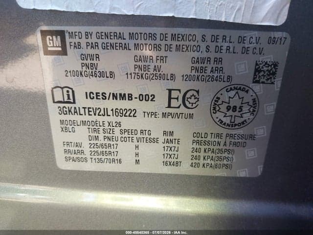 2018 GMC TERRAIN SLE 9
