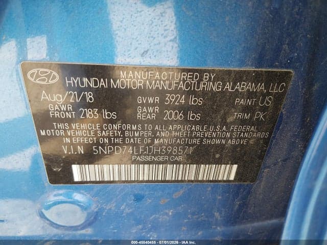 2018 HYUNDAI ELANTRA SE 9