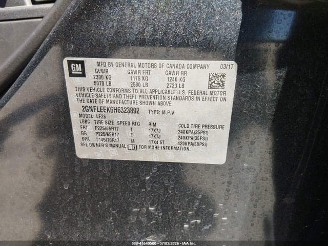 2017 CHEVROLET EQUINOX LS 9