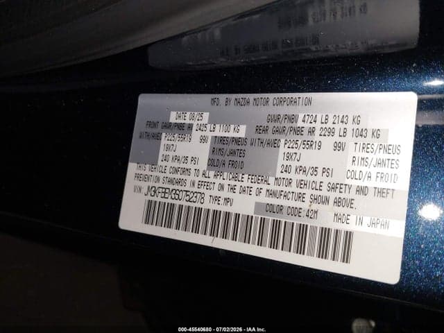 2025 MAZDA CX-5 2.5 S PREMIUM PLUS 9