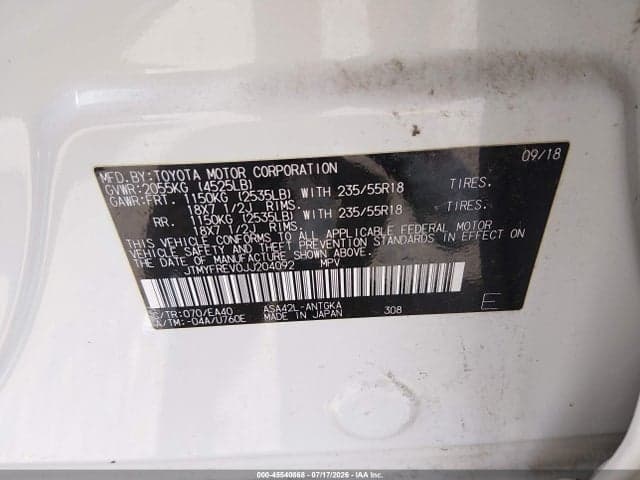 2018 TOYOTA RAV4 LIMITED 9