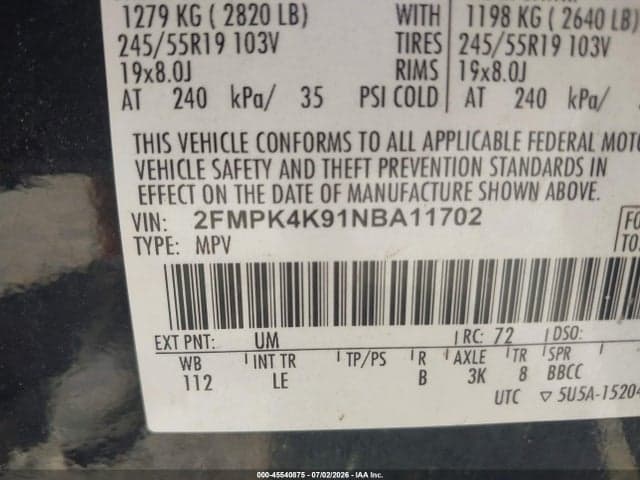 2022 FORD EDGE TITANIUM 9