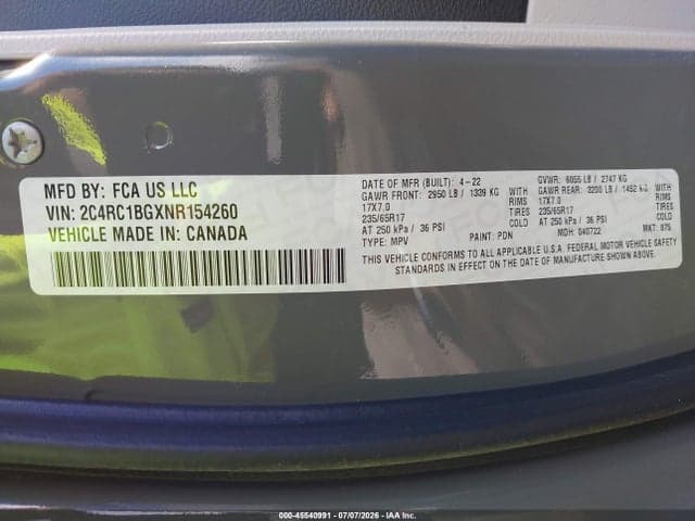 2022 CHRYSLER PACIFICA TOURING L 9