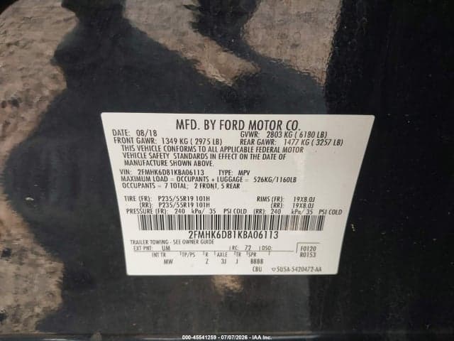 2019 FORD FLEX LIMITED 9