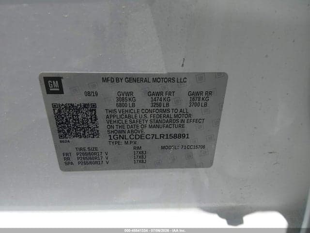 2020 CHEVROLET TAHOE 2WD COMMERCIAL FLEET 9