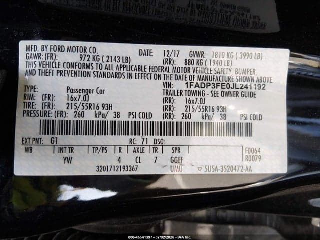 2018 FORD FOCUS SE 9