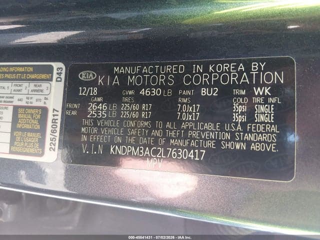 2020 KIA SPORTAGE LX 9