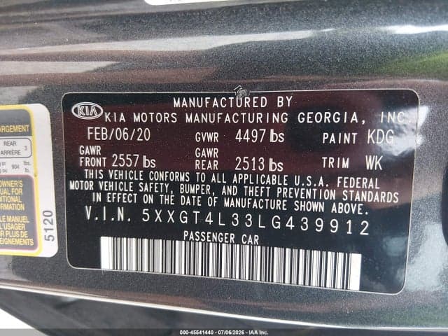 2020 KIA OPTIMA LX 9