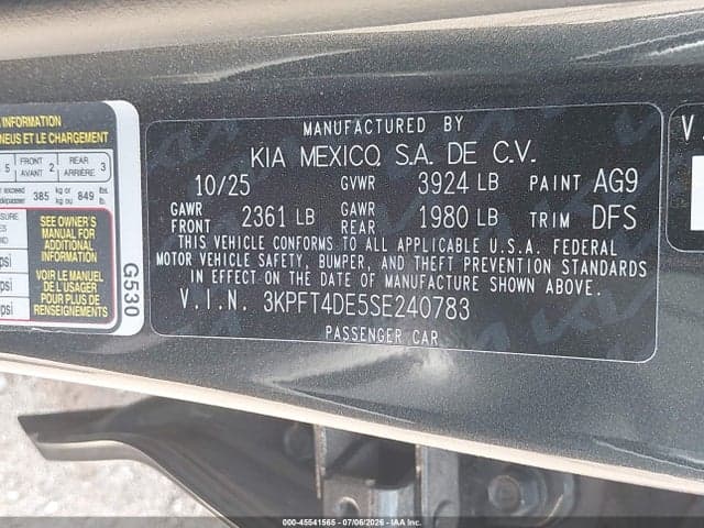 2025 KIA K4 LX 9