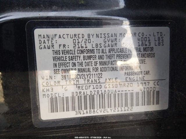 2020 NISSAN SENTRA SV XTRONIC CVT 9