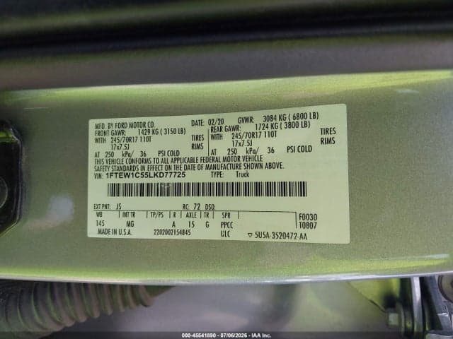 2020 FORD F-150 XLT 9