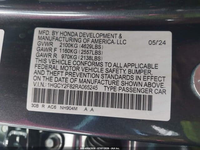 2024 HONDA ACCORD HYBRID TOURING 9