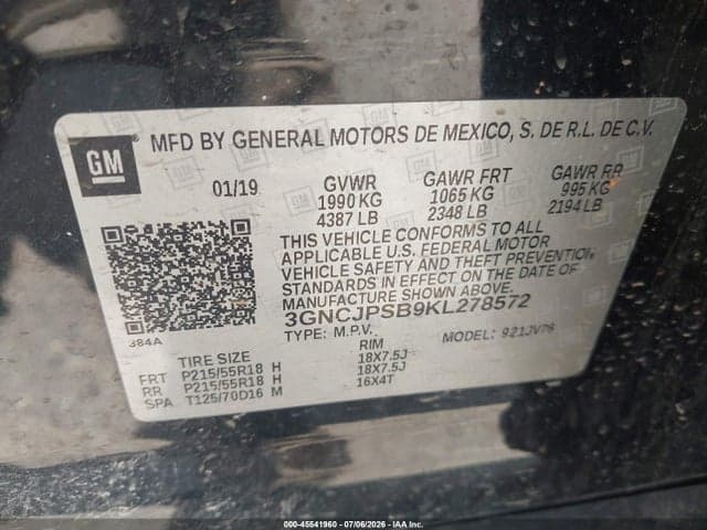 2019 CHEVROLET TRAX LT 9