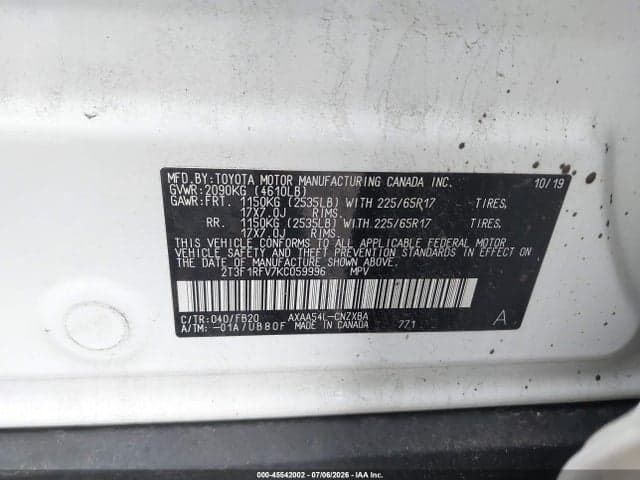 2019 TOYOTA RAV4 LE 9