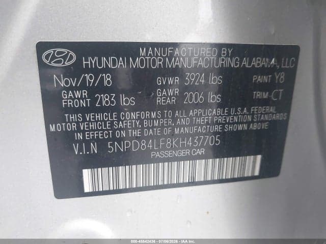 2019 HYUNDAI ELANTRA LIMITED 9
