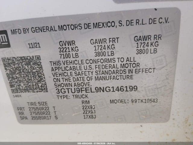 2022 GMC SIERRA 1500 LIMITED 4WD SHORT BOX DENALI 9