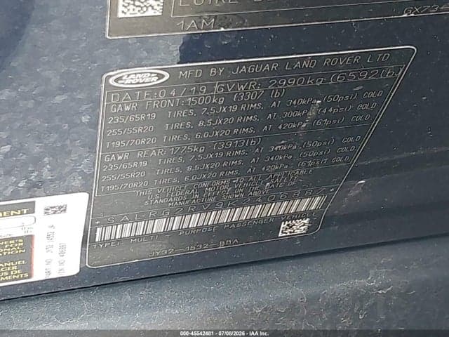 2019 LAND ROVER DISCOVERY SE 9