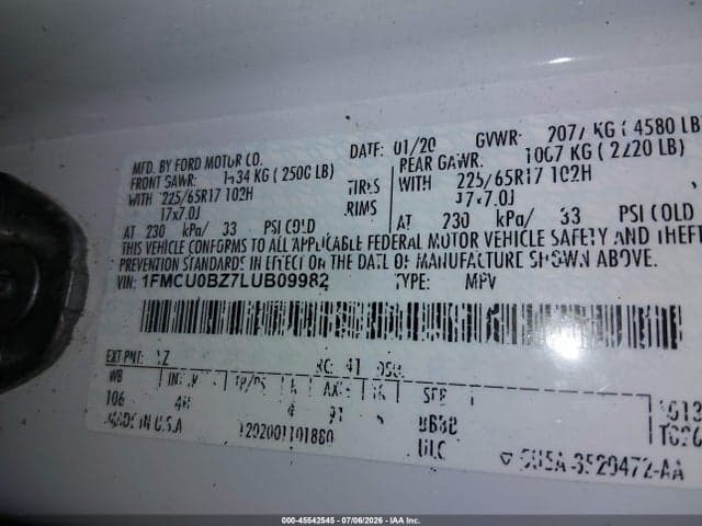 2020 FORD ESCAPE SE SPORT HYBRID 9