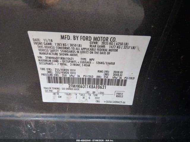 2019 FORD FLEX LIMITED 9
