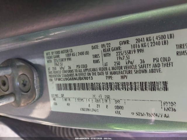 2022 FORD ESCAPE SE 9