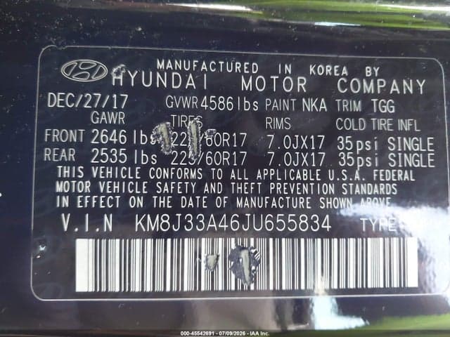 2018 HYUNDAI TUCSON SEL 9