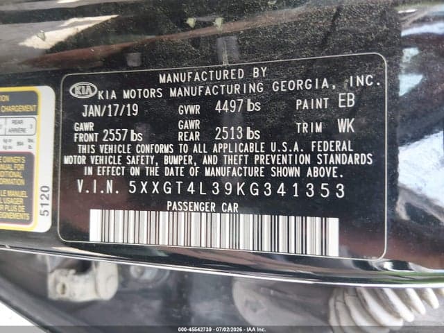 2019 KIA OPTIMA LX 9